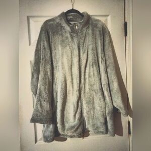 Croft & Barrow, Fleece Jacket, 4X, Gray